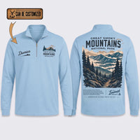 Personalized Great Smoky Mountains National Park Vintage Zip Long Sleeve Shirt
