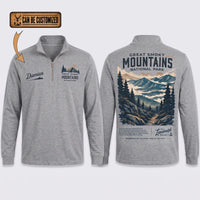 Personalized Great Smoky Mountains National Park Vintage Zip Long Sleeve Shirt