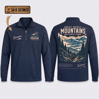 Personalized Great Smoky Mountains National Park Vintage Zip Long Sleeve Shirt