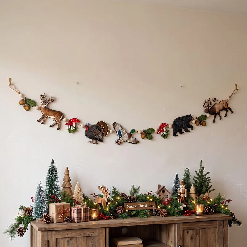 Woodland Wildlife Wooden Garland