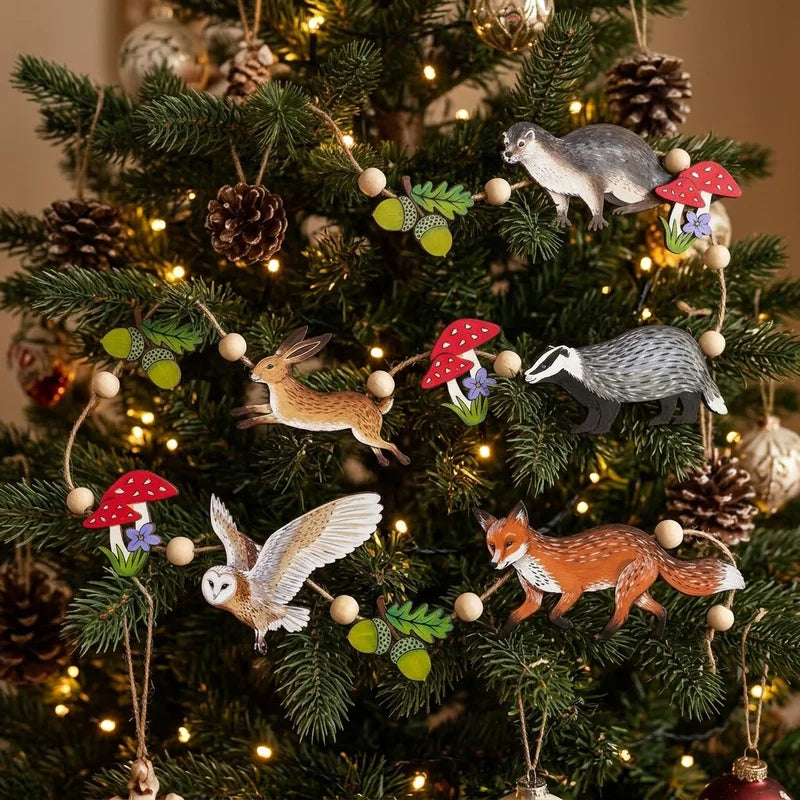 Woodland Wildlife Wooden Garland