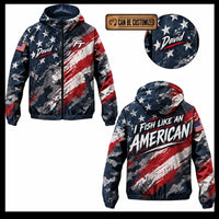 Personalized I Fish Like An American Fishing Windbreaker Jacket