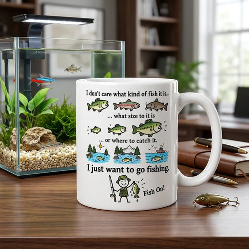 I Just Want To Go Fishing Personalized Funny Fishing Ceramic Mug