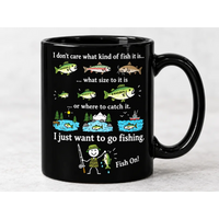 I Just Want To Go Fishing Personalized Funny Fishing Ceramic Mug