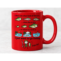 I Just Want To Go Fishing Personalized Funny Fishing Ceramic Mug