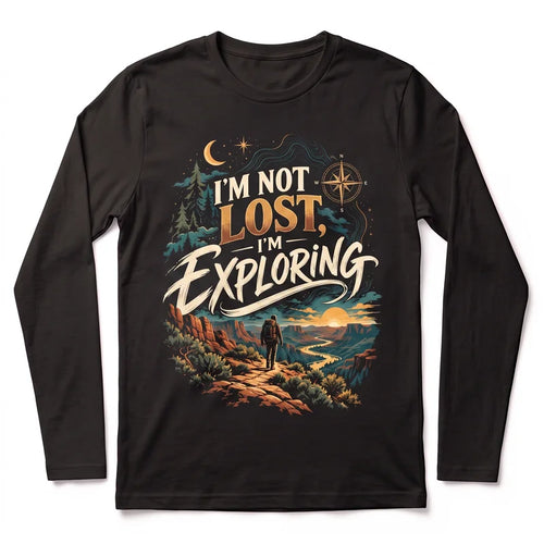 I'm Not Lost I'm Exploring Vintage Adventure Long Sleeve Shirt