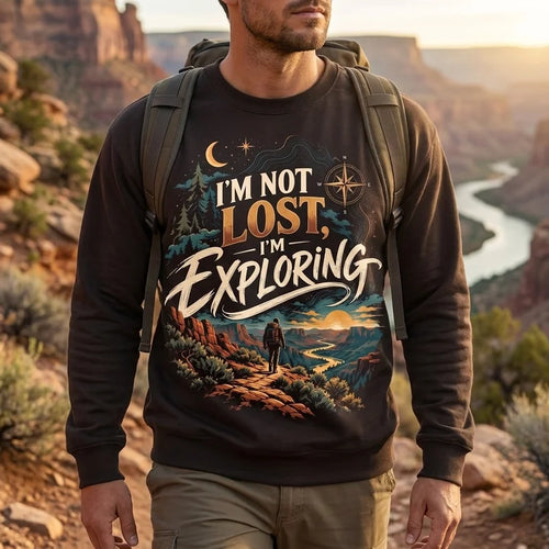 I'm Not Lost I'm Exploring Vintage Adventure Sweater