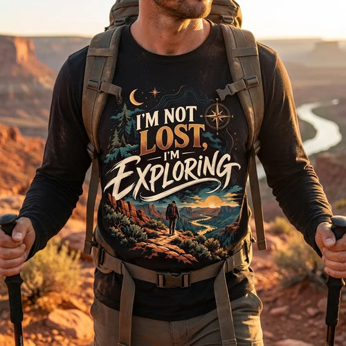 I'm Not Lost I'm Exploring Vintage Adventure Long Sleeve Shirt