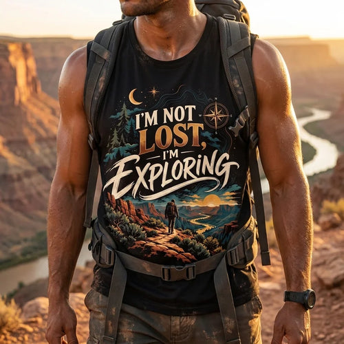 I'm Not Lost I'm Exploring Vintage Adventure Tank Top