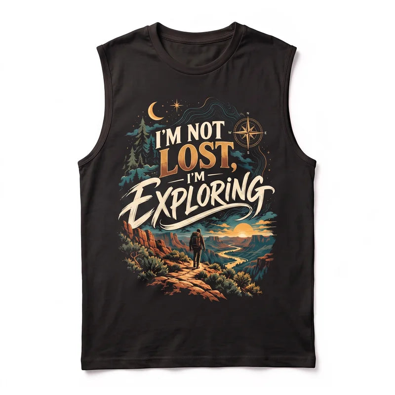 I'm Not Lost I'm Exploring Vintage Adventure Tank Top