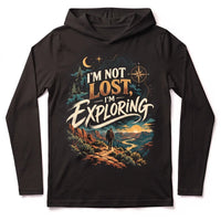 I'm Not Lost I'm Exploring Vintage Adventure Hooded Long Sleeve Shirt