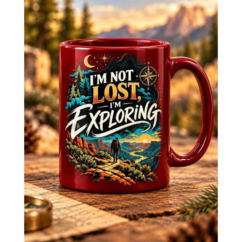 I'm Not Lost I'm Exploring Vintage Adventure Mug