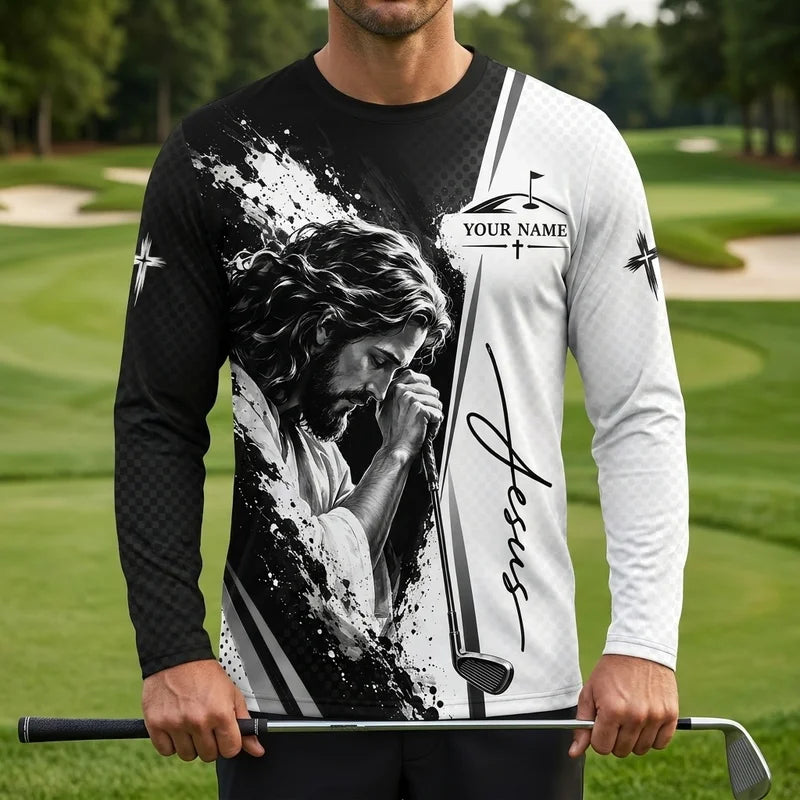 Jesus Is My Savior Golf Personalized Long Sleeve Shirt