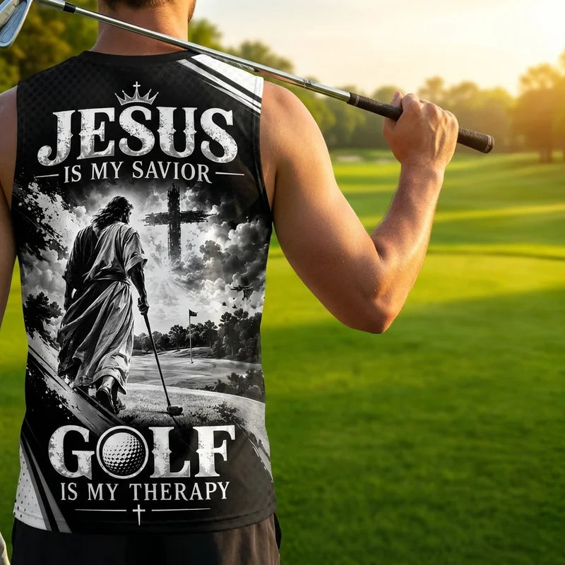 Jesus Is My Savior Golf Personalized Tank Top