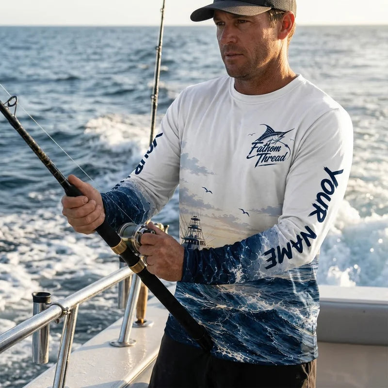 Legends Aren't Born Marlin Fishing Long Sleeve Shirt
