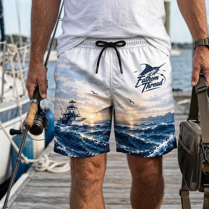 Deep Sea Fishing Marlin 3D Short Pants