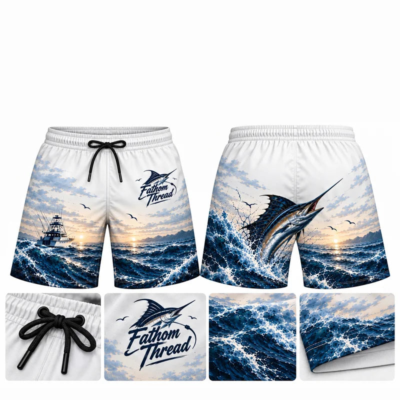 Deep Sea Fishing Marlin 3D Short Pants