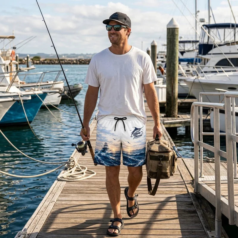 Deep Sea Fishing Marlin 3D Short Pants