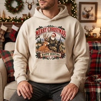Santa Claus Happy Hunting Christmas Hoodie