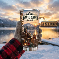 Personalized 20oz Merry Fishmas Christmas Fishing Tumbler