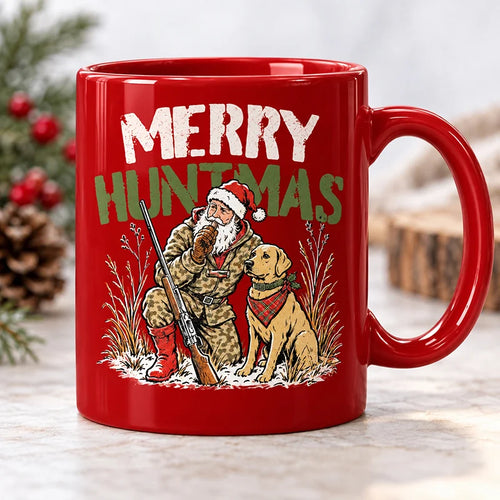 Merry Huntmas Santa Hunting Christmas Mug