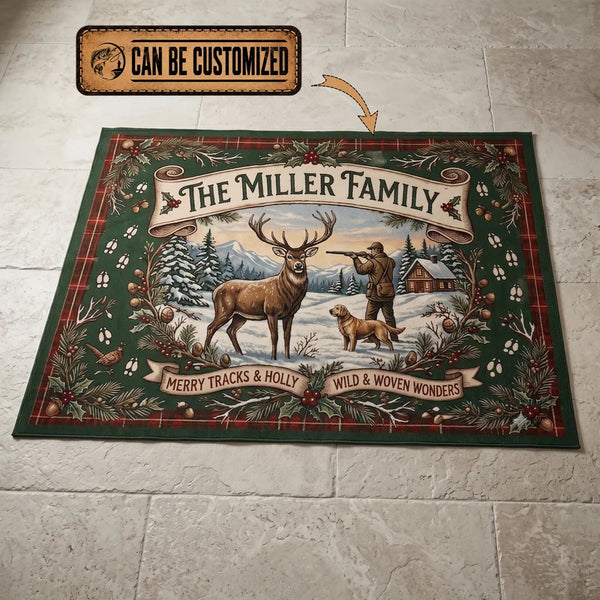 Customized Hunting Christmas Area Rug