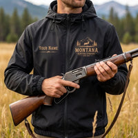 Personalized Montana Hunting Company Big Buck Windbreaker Jacket