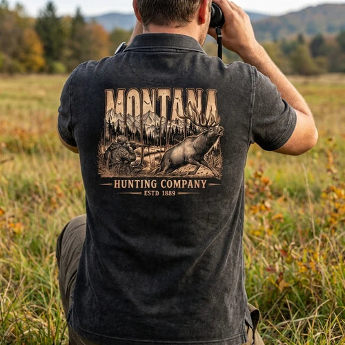 Personalized Montana Hunting Company Big Buck Polo Shirt