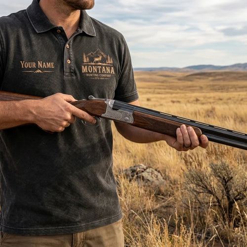 Personalized Montana Hunting Company Big Buck Polo Shirt
