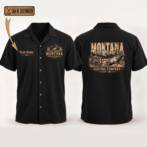 Personalized Montana Hunting Company Big Buck Hawaiian Shirt
