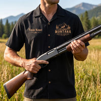 Personalized Montana Hunting Company Big Buck Hawaiian Shirt