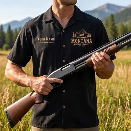Personalized Montana Hunting Company Big Buck Hawaiian Shirt