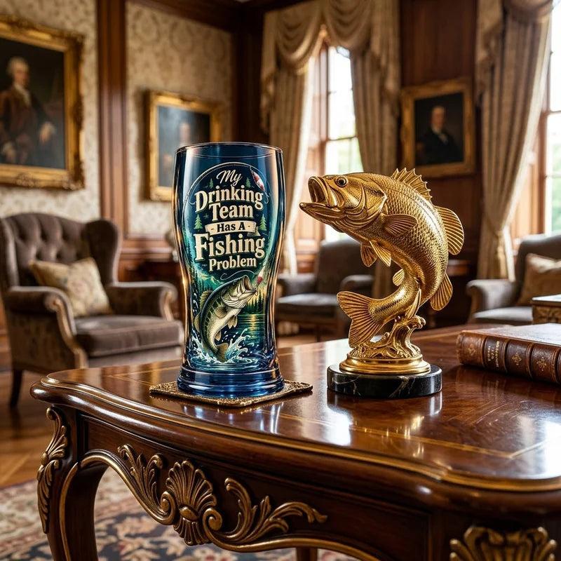 My Drinking Team Has A Fishing Problem Bass Fishing Drinking Glass