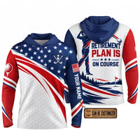My Retirement Plan Is On Course Golf Athletic Hooded Long Sleeve Shirt
