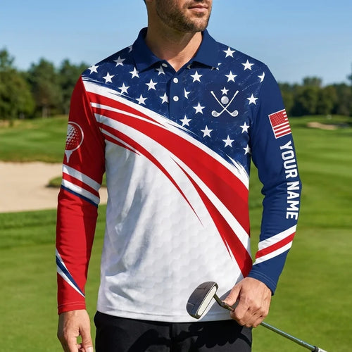 My Retirement Plan Is On Course Golf Athletic Polo Long Sleeve Shirt