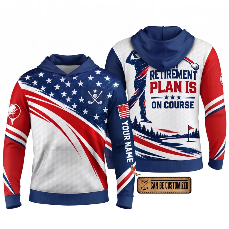 My Retirement Plan Is On Course Golf Athletic Hoodie