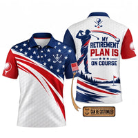 My Retirement Plan Is On Course Golf Athletic Polo Shirt
