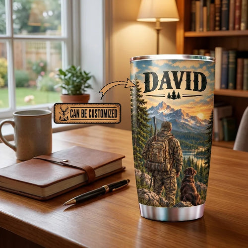 Personalized Hunter’s Christmas Heart 20oz Tumbler