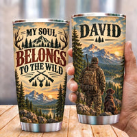 Personalized Hunter’s Christmas Heart 20oz Tumbler