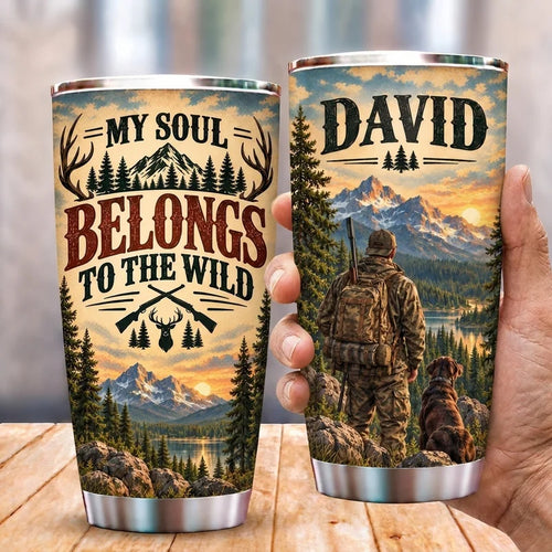 Personalized Hunter’s Christmas Heart 20oz Tumbler