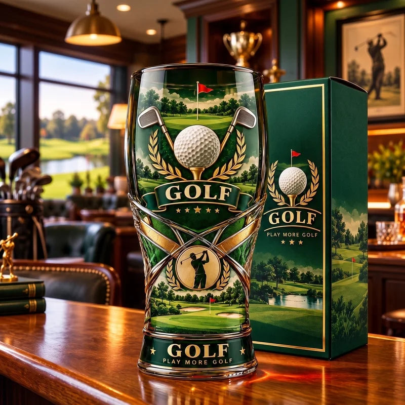 Golf Play More Golf Luxury Golf Drinking Glass