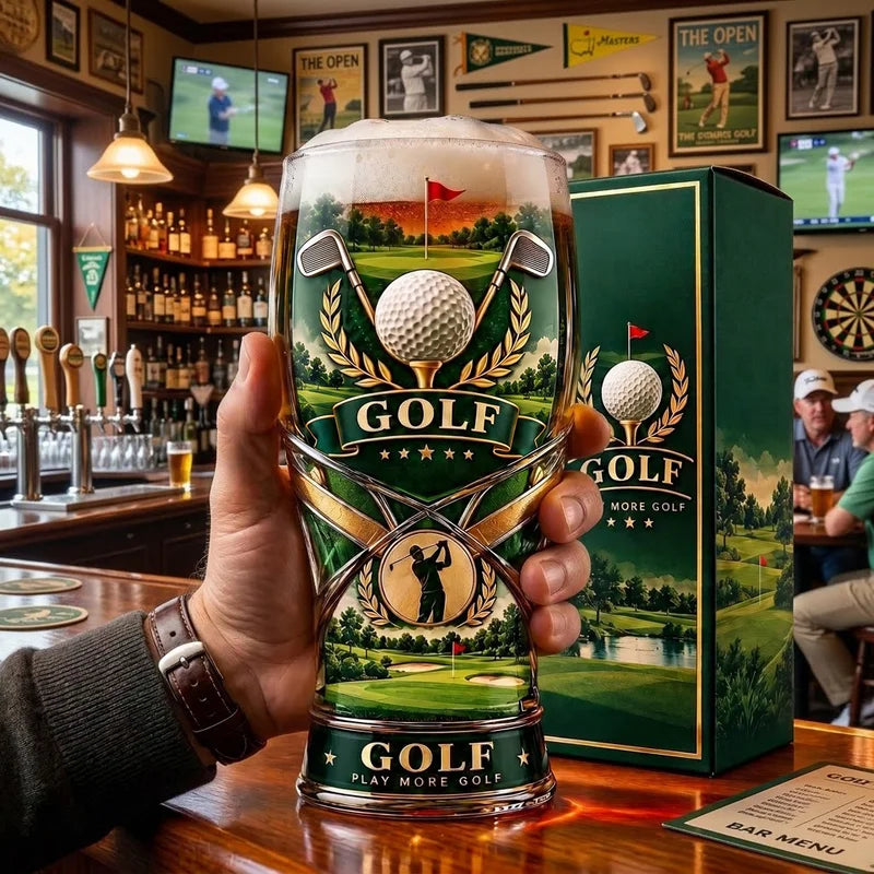 Golf Play More Golf Luxury Golf Drinking Glass