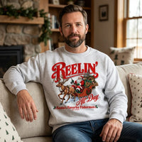 Reelin' All Day Santa's Favorite Fisherman Christmas Fishing Sweater