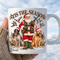Tis the Season Duck Hunting Santa Christmas Mug