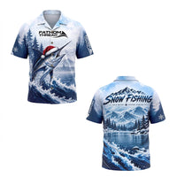 Snow Fishing Marlin Christmas Winter Fishing Hawaiian Shirt