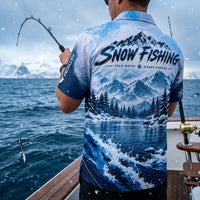 Snow Fishing Marlin Christmas Winter Fishing Hawaiian Shirt