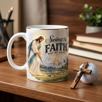 Personalized Golf By Faith Christian Ceramic Mug