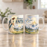 Personalized Golf By Faith Christian Ceramic Mug