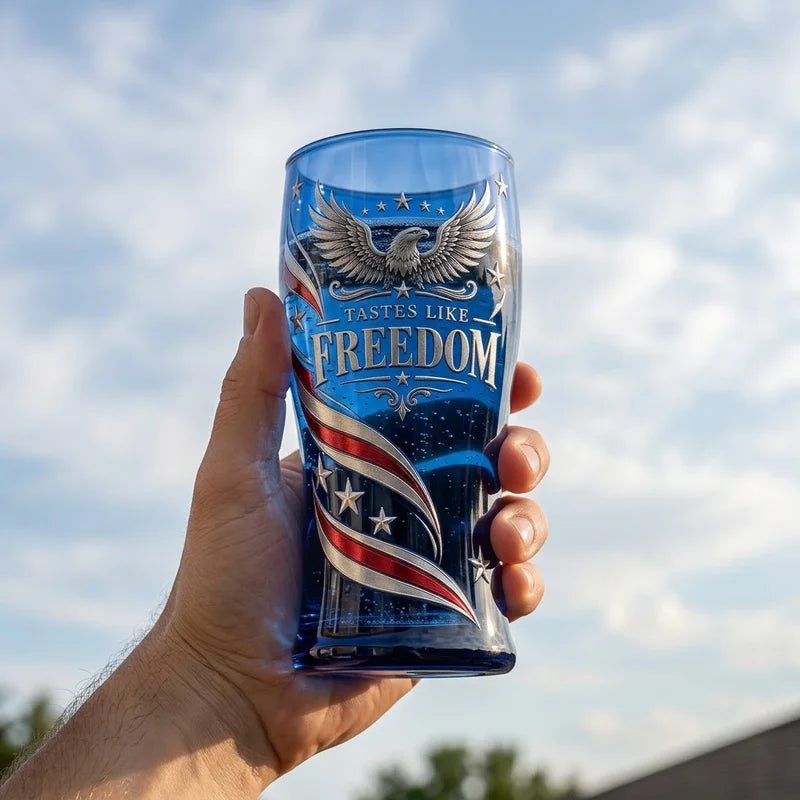 Patriotic American Spirit Tastes Like Freedom Drinking Glass