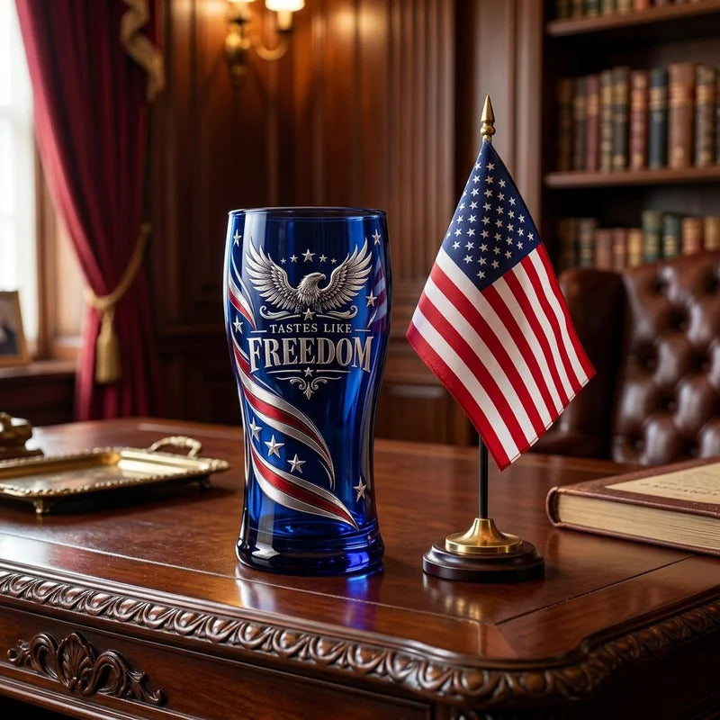 Patriotic American Spirit Tastes Like Freedom Drinking Glass